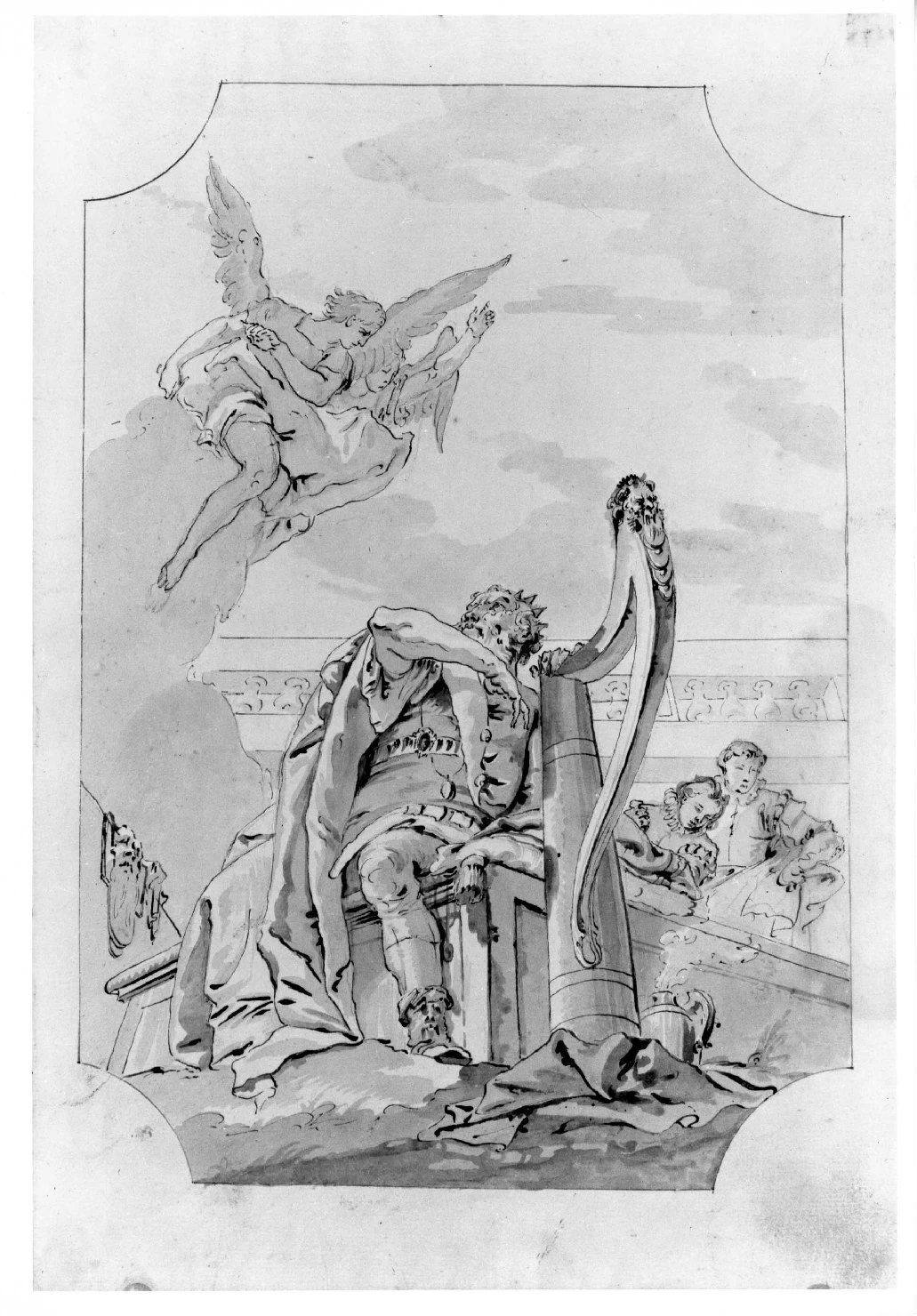 Angelo con i simboli delle tre punizioni appare a David  - Museo Civico di Castelvecchio, Verona